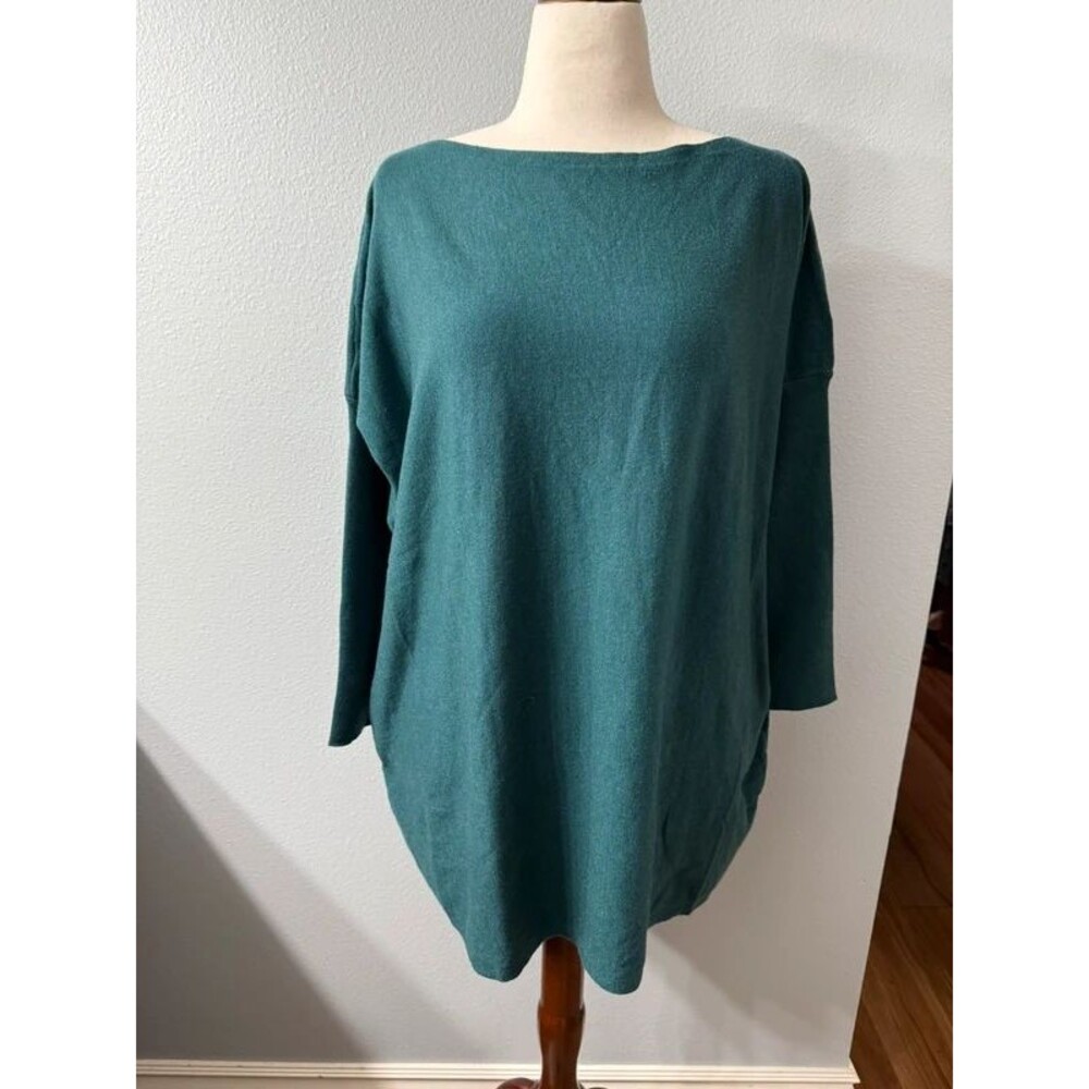 Miracle Teal Oversized Cocoon Sweater Tunic S/M